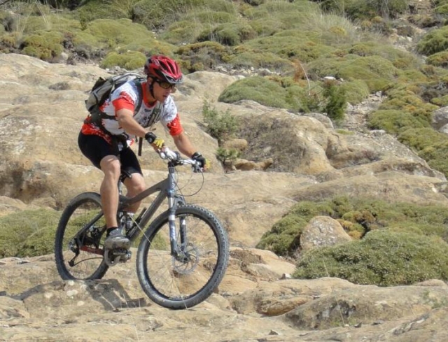  with the bike on the stones 